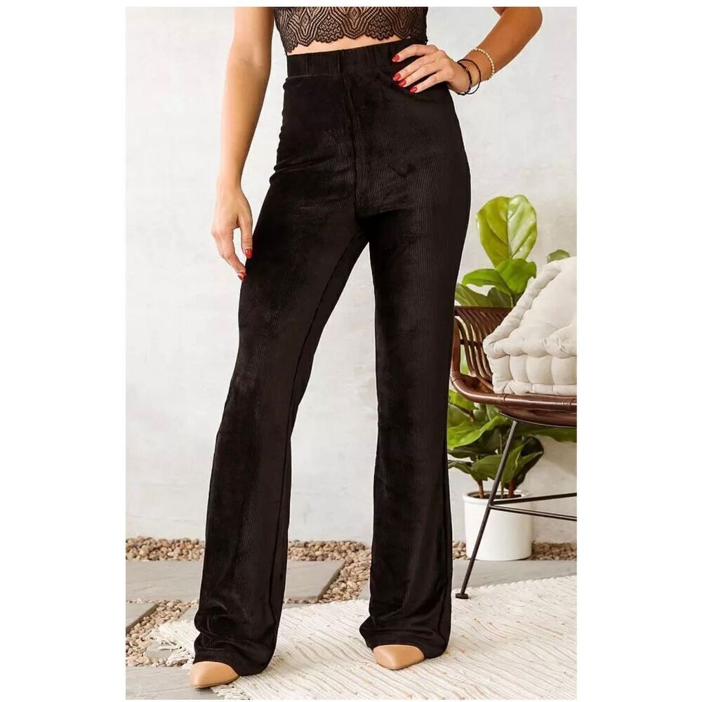 Willow & Root Corduroy Knit Flair Pants Women’s size XL Navy